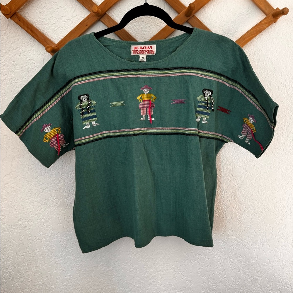 Vintage Guatemalan Embroidered 100% Cotton Top